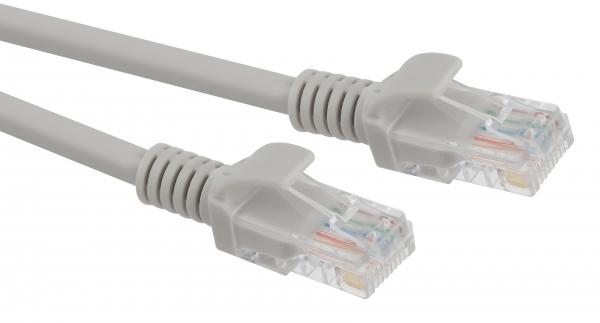Патч корд ЭРА  PC-1.5U U/UTP категория 5e, длина 1,5 метра, неэкранированный, серый, Cu