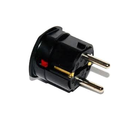 ABL Вилка термопласт  16A, 2P+E, 250V, (черный), ABL 1107100