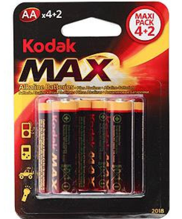 Элемент питания Kodak MAX LR6-4+2BL