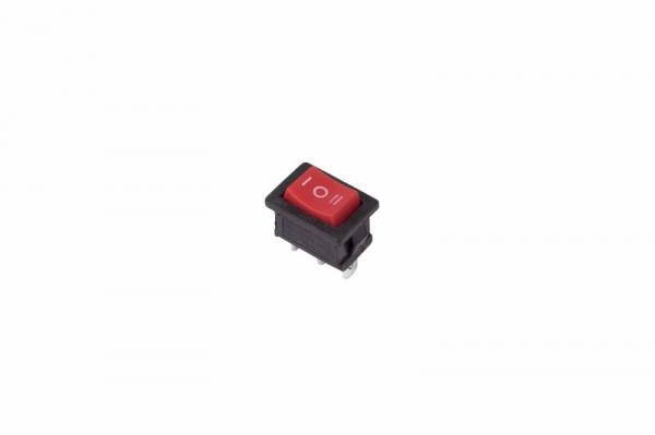 Выключатель клавишный 250V 6А (3с) ON-OFF-ON красный  с нейтралью  Mini  (RWB-205, SC-768)  REXANT 36-2144