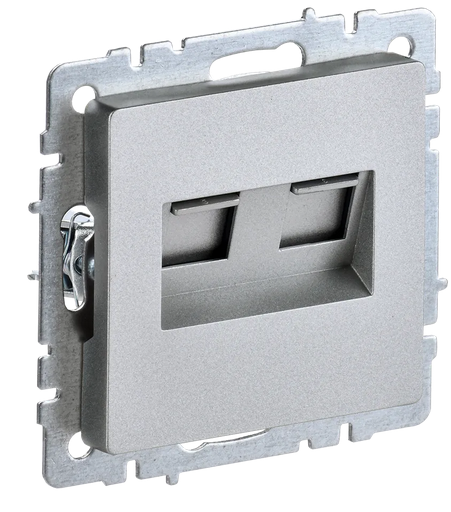 BRITE Роз. комп. 2-ая RJ45 кат.5E РК10-2-БрА алюм. IEK