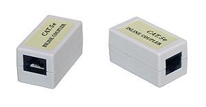 ITK Проходной адаптер кат.5E UTP, тип RJ45-RJ45 (8P8C), белый
