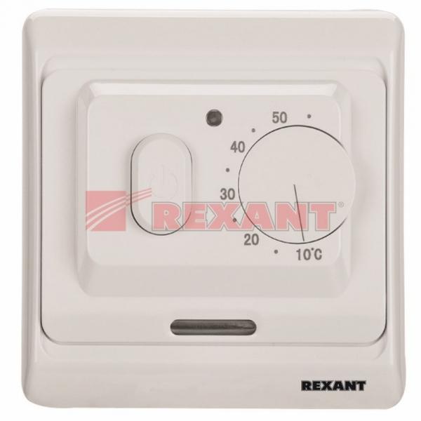 REXANT Терморегулятор механический с датчиком температуры пола (3680Вт) 51-0530