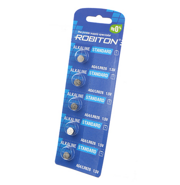 Элемент питания ROBITON STANDARD R-AG4-0-BL5 (0% Hg)
