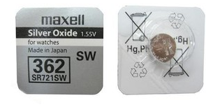 Элемент питания Maxell SR721SW (362, SR58, 1.55V батарейка для часов)