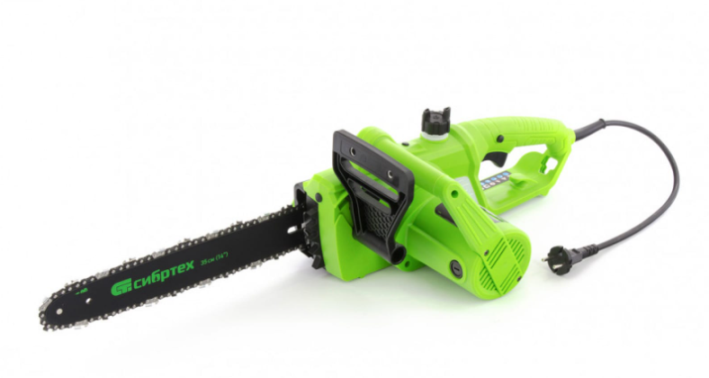 Пила цепная электрическая ПЦЭ-1800П с поперечным двигателем, 1,8 кВт, 14'' (35 см) Сибртех