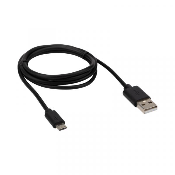 USB кабель microUSB длинный штекер 1М черный REXANT 18-4268