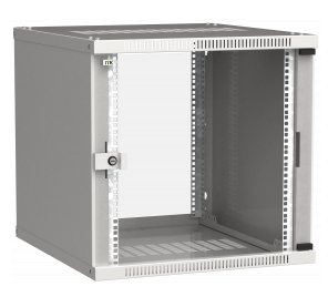 Шкаф LINEA WE 9U 600x600мм дверь стекло серый ITK