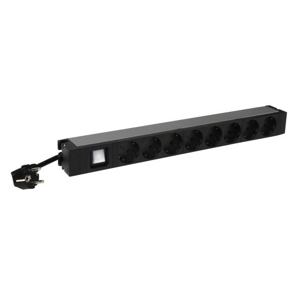 LGR 646823 PDU 19" блок распред. питания 8х2К+З нем.ст. +выкл. - шнур питания 3м, 16А
