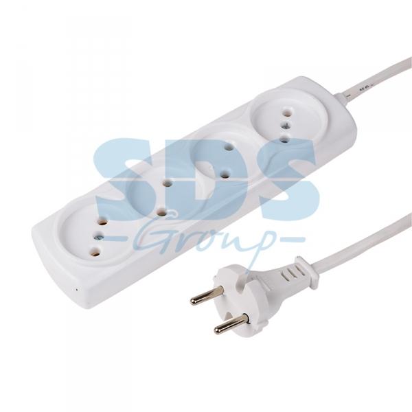 Удлинитель 4 гнезда 3 м 2х0,75 мм² б/з OPTIMA белый PROCONNECT 11-2409
