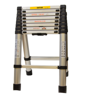 Стремянка 9/7 ступеней телескопическая 2.6м (без чехла) // SHTOK