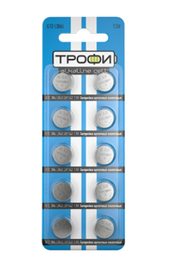 Элемент питания ТРОФИ G12 (386) LR1142 (кратно 10)