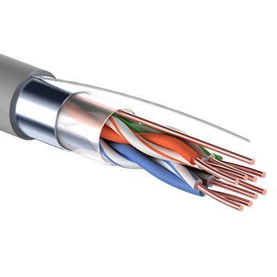 Кабель витая пара F/UTP 4х2х24AWG кат.5е медь сер. 305м сер. (м) PROCONNECT 01-0152
