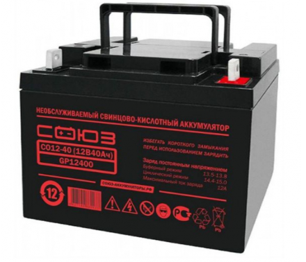 Аккумуляторная батарея Союз CO12-40 12V 40Ah