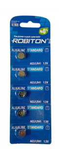 Элемент питания ROBITON STANDARD R-AG3-0-BL5 (0% Hg) AG3 LR41 392 192 BL5