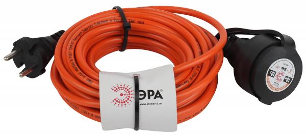 Удлинитель силовой ЭРА UPx-1-2x1-10m-IP44 в бухте без заземляющих контактов 10м 1 гнездо ПВС 2х1