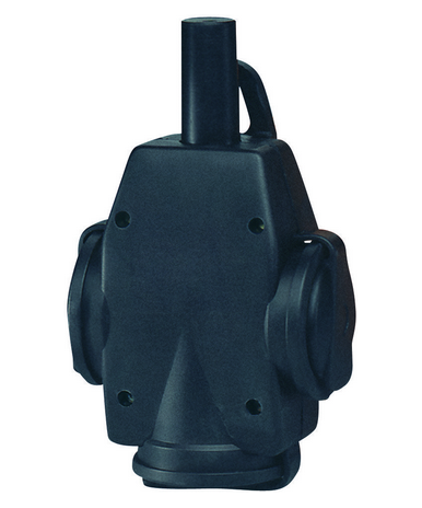 ABL Тройник из натуральной резины 16A, 2P+E, 250V, (черный), ABL 1473190