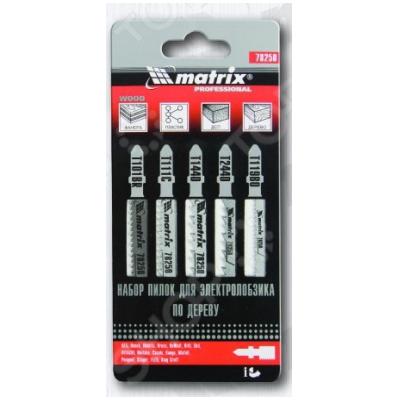 Набор полотен для электролобзика по дереву, 5 предметов  MATRIX Professional 78250