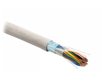 Hyperline FUTP50-C3-S24-IN-LSZH-GY Кабель витая пара, экранированная F/UTP, категория 3, 50 пар (24 AWG), одножильный (solid), экран - фольга, LSZH нг(С)-HF, –20°C - +60°C, серый