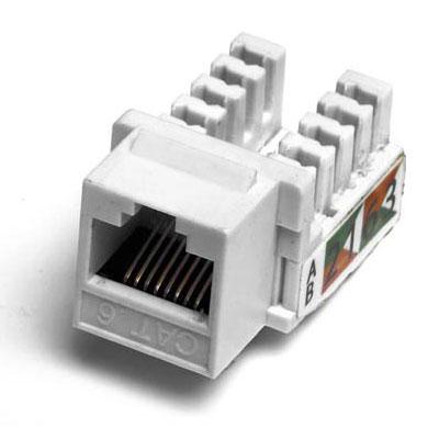 Вставка Hyperline KJ2-8P8C-C6-90-WH Keystone Jack RJ-45(8P8C), категория 6, Dual IDC, белая