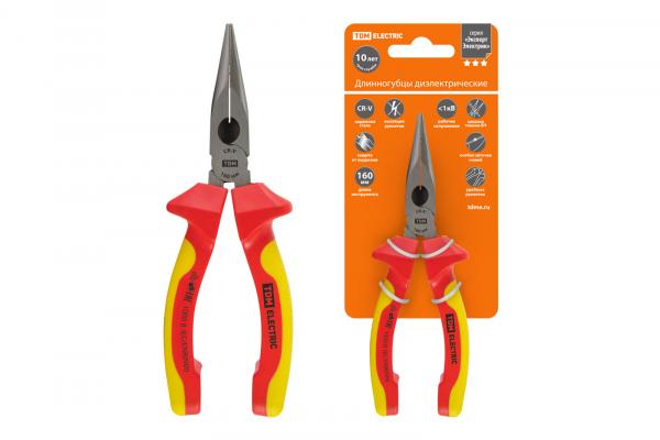 Длинногубцы диэлектр. 160 мм 1000В "ЭкспертЭлектрик", CR-V  TDM
