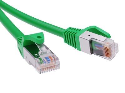 Патч-корд экранированный CAT5E F/UTP 4х2, LSZH, зелёный, 2.0м