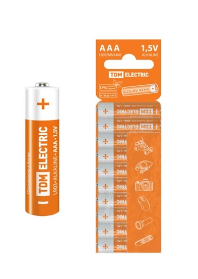 Элемент питания TDM LR03 AAA Alkaline 1,5V SC-10