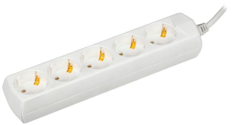 Удлинитель 5х3м с заземл. 10А IP20 Generica У05 2P+PE 250В 3х1 IEK WYP10-10-05-03-Z-G