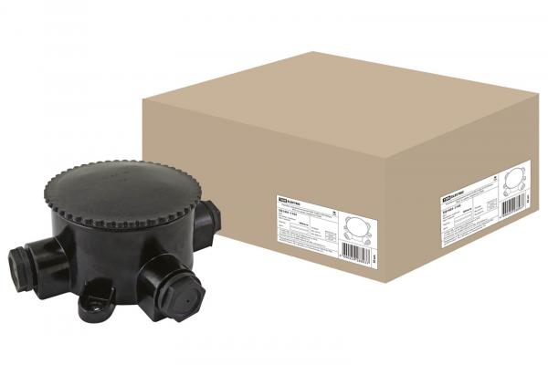 Коробка электромонтажная КЭМ 2-660-4 ОП D95 мм IP65, 4-х рожковая  (карболит) TDM