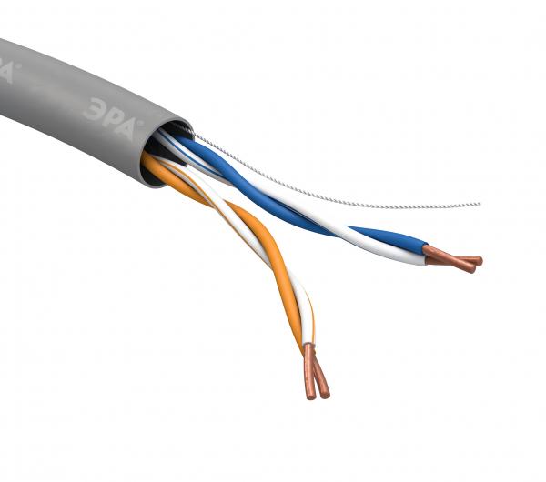 ЭРА Кабель витая пара U/UTP 2x2x24 AWG Cat5e CCA PVC 305м SIMPLE
