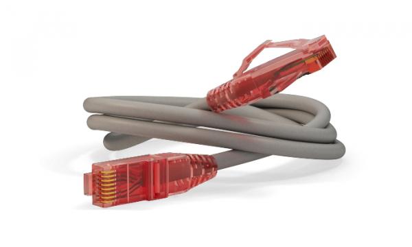 Патч-корд U/UTP, Cat.5e, LSZH, 0.5 м, серый Hyperline PC-LPM-UTP-RJ45-RJ45-C5e-0.5M-LSZH-GY