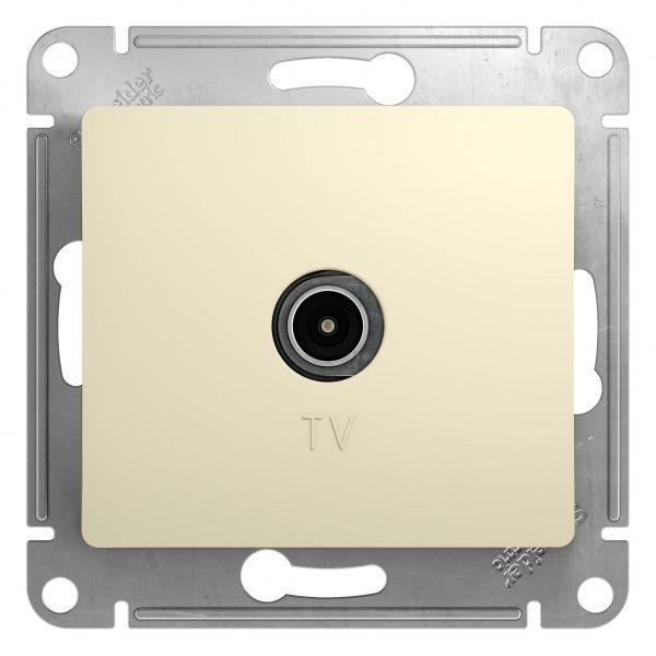 Розетка телевизионная оконечная TV 1-м СП Glossa 1дБ механизм беж. SchE GSL000291
