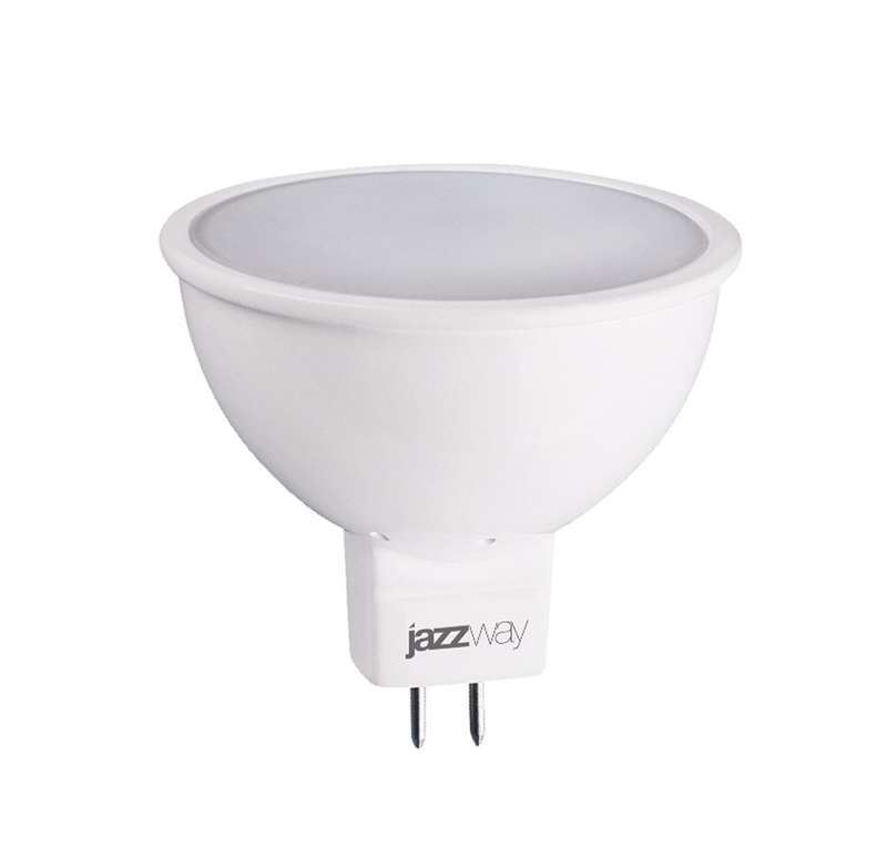 Лампа светодиодная PLED-ECO 5Вт JCDR MR16 4000К нейтр. бел. GU5.3 400лм 220-240В JazzWay 1037107A