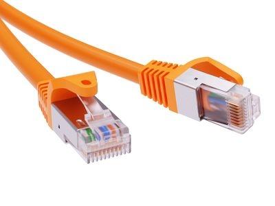 Патч-корд экранированный CAT6A F/UTP 4х2, LSZH, оранжевый, 10.0м