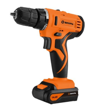 Шуруповерт аккумуляторный 14.4В, 26Нм, 1аккумулятор (Li-Ion)*1,3а/ч  ДА-14,4Л-2 Вихрь  72/14/15