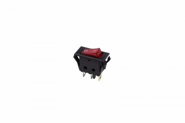 Выключатель клавишный 250V 15А (3с) ON-OFF красный  с подсветкой  (RWB-413, SC-788)  REXANT 36-2225