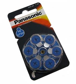Элемент питания Panasonic PR-675 H (ZA675) 1.4В BP6 слуховые