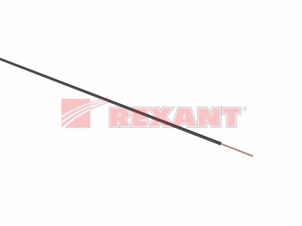 Провод ПГВА 1х1.50 мм² (бухта 100 м) черный REXANT 01-6536