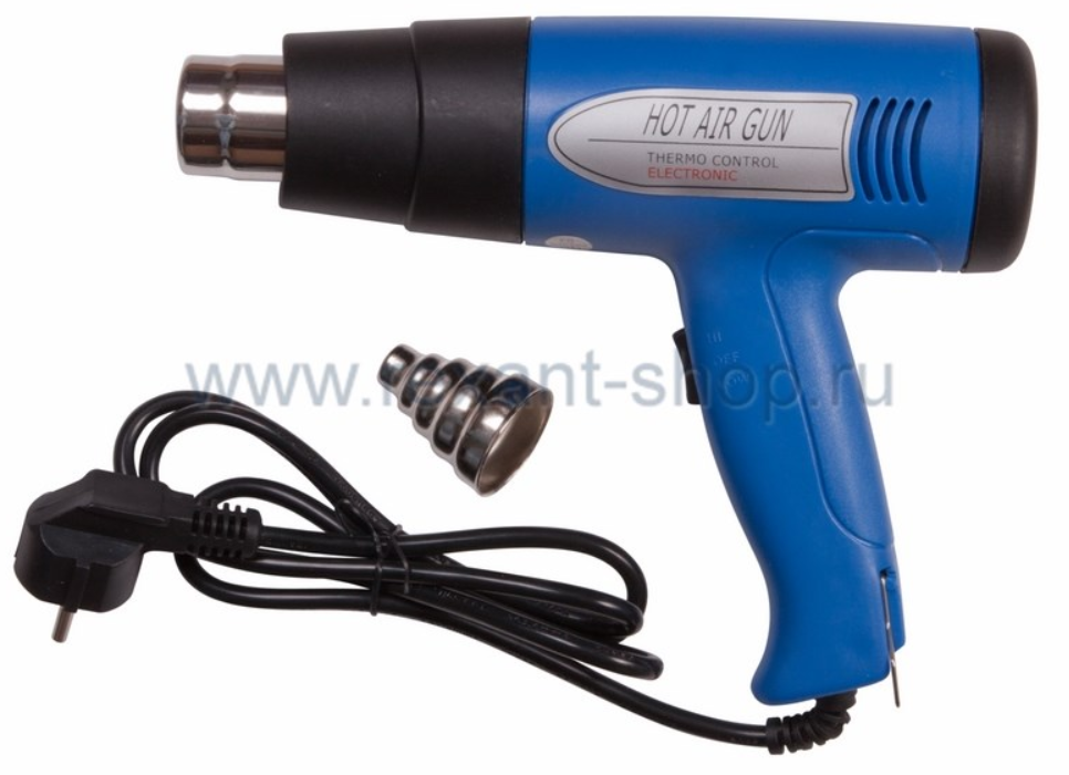 Фен строительный 750-1500Вт для термоусадки 220V (ZD-508)  REXANT 12-0054