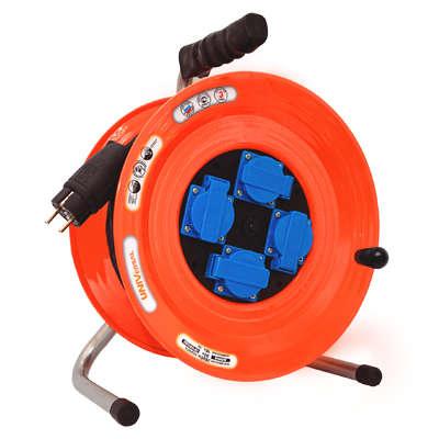 Удлинитель на катушке 4х30м с заземл. 16А IP44 ВЕМ-259 термо КГ 3х1.5 розетки с защ. крышкой UNIVersal 9632972