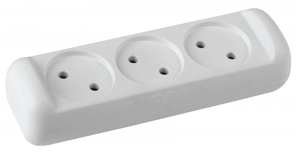 Колодка 3 гнезда, без зазeмляющих контактов KX-3  ЭРА