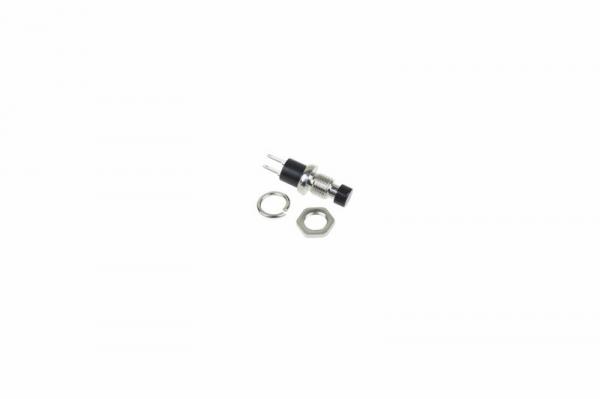Выключатель-кнопка  металл 220V 2А (2с) (ON)-OFF  Ø7.2  черная  Micro (RWD-301, PBS-10B)  REXANT 36-3311