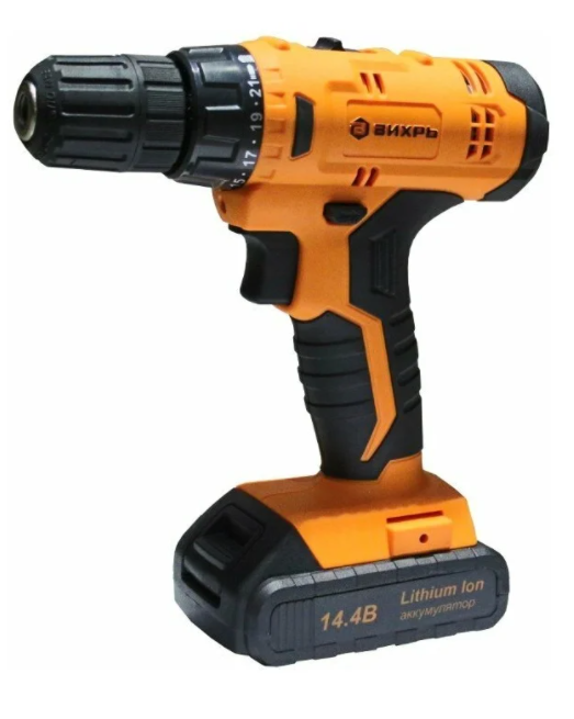 Дрель-шуруповерт аккумуляторная ДА-14Л-2KА (ДА-14Л-2K) (1,5 А/ч) Вихрь