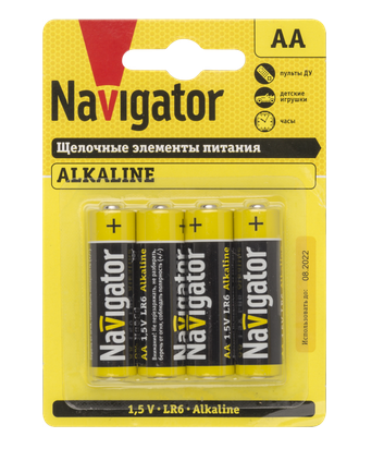 Элемент питания Navigator NBT-NPE-LR6-BP4 61 463 (кратно 4)