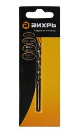 Сверло по металлу  5 мм, P6M5 (1 шт. в блистере)  Вихрь