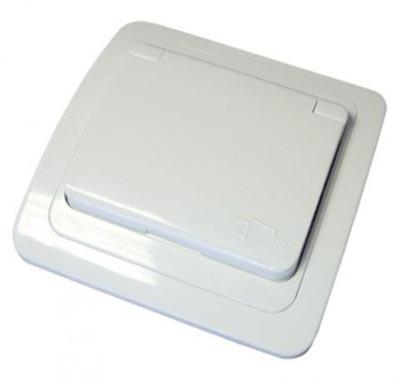 TDM  Валдай  Розетка 1-местная 2П+З СП 16А IP20 с крышкой SQ1804-0011