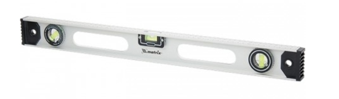 Уровень алюм. 200см  "Рельс", 3 глазка (1 поворотный)// MATRIX