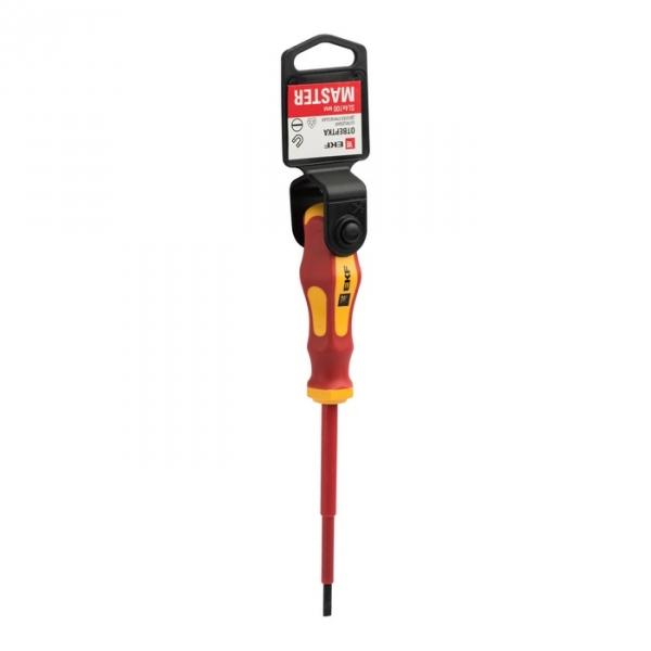 Отвертка шлицевая диэлектрическая SL 4x100 мм 1000В Master EKF