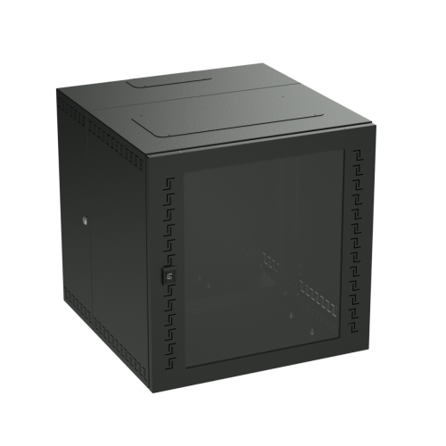 Шкаф телекоммуникационный навесной,12U (600х600х650) дверь стекло, RAL9005