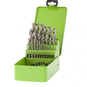Набор сверл по металлу 1-13 мм (через 0,5 мм), 25 штук, HSS, в металической коробке  СИБРТЕХ